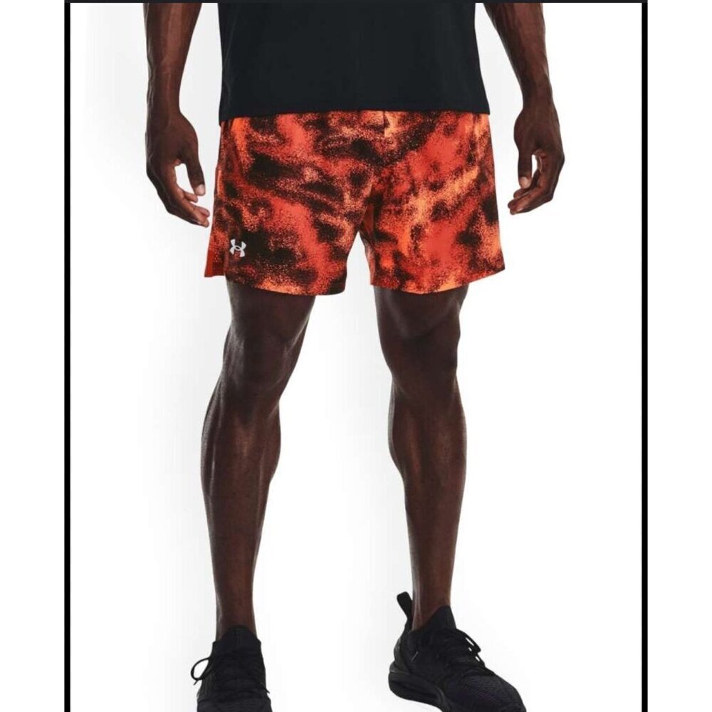 Under Armour Mens HeatGear Fitted Athletic Shorts Red/Black Size S - Picture 2 of 6